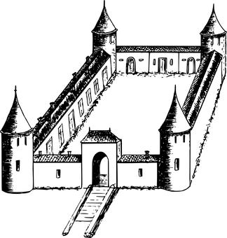 Modern_ Architectural_ Detail_ Black PNG with transparent background