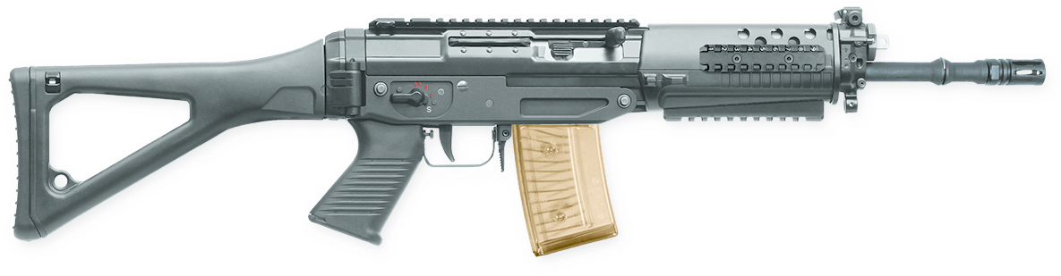 Modern Assault Rifle Isolated