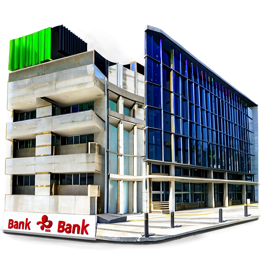 Modern Bank Building Png Hbx