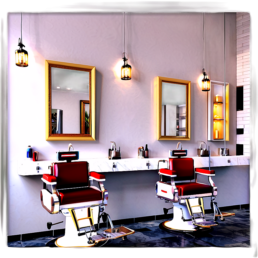 Modern Barber Shop Interior Png 06122024