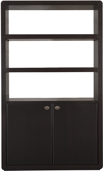 Modern Black Bookshelfwith Cabinet