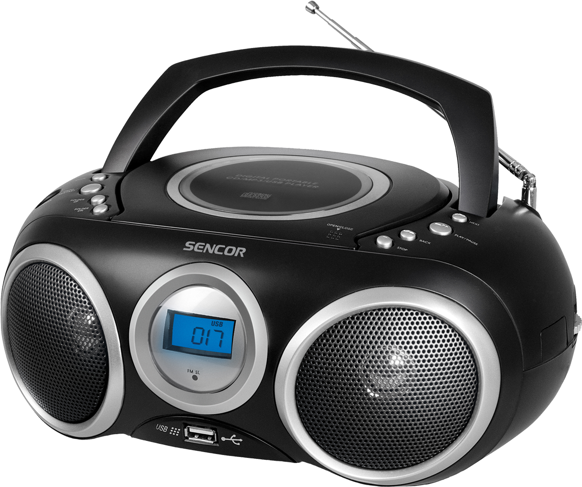 Modern Black Boombox