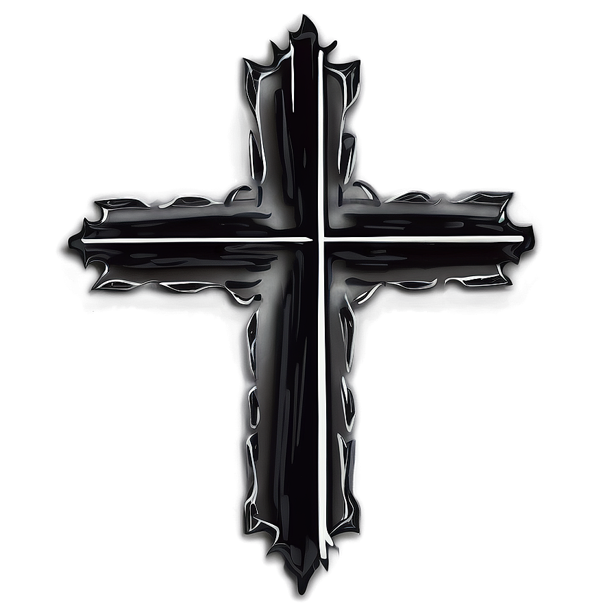 Modern Black Cross Graphic Png Elm