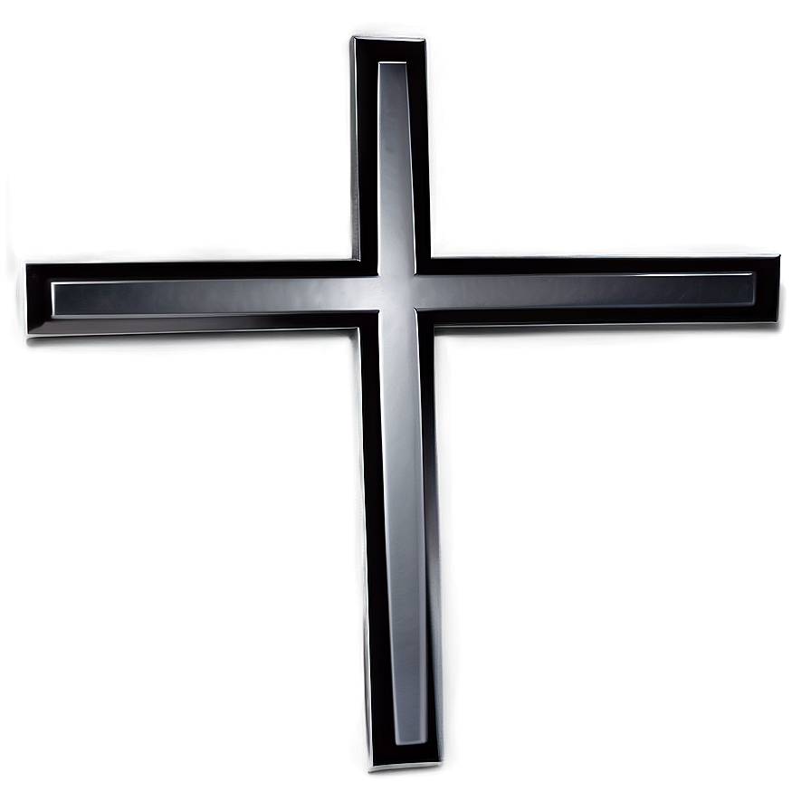 Modern Black Cross Graphic Png Swa61