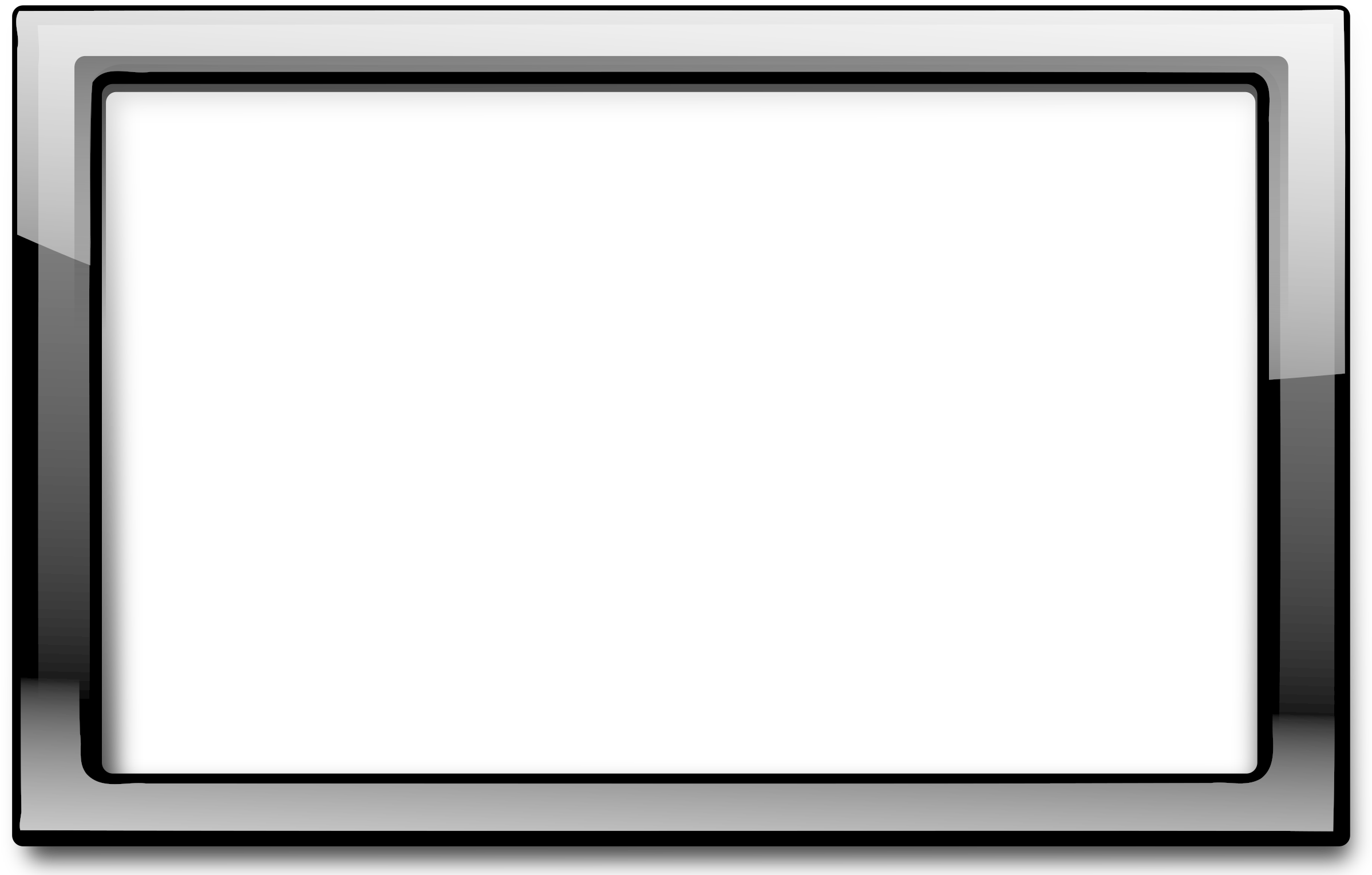 Modern Black Frame T V Display PNG image with a transparent background, free high-resolution download