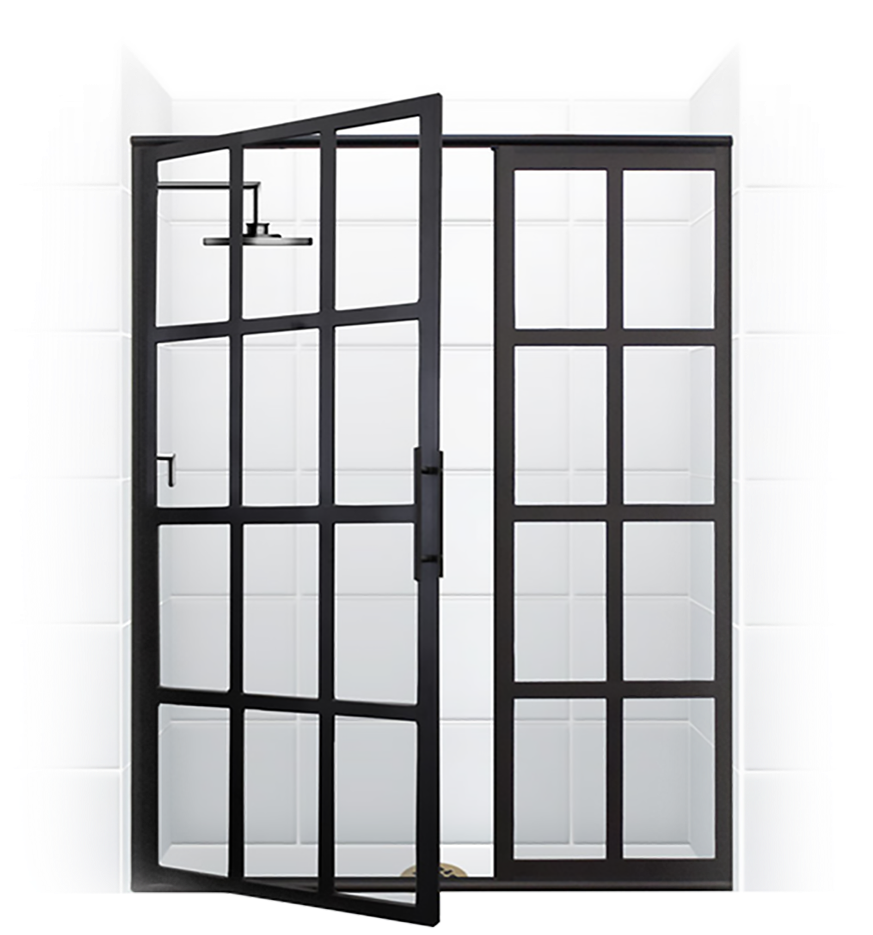 Modern Black Framed Glass Door