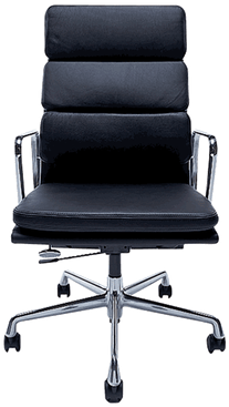 Modern Black Office Chair PNG with transparent background