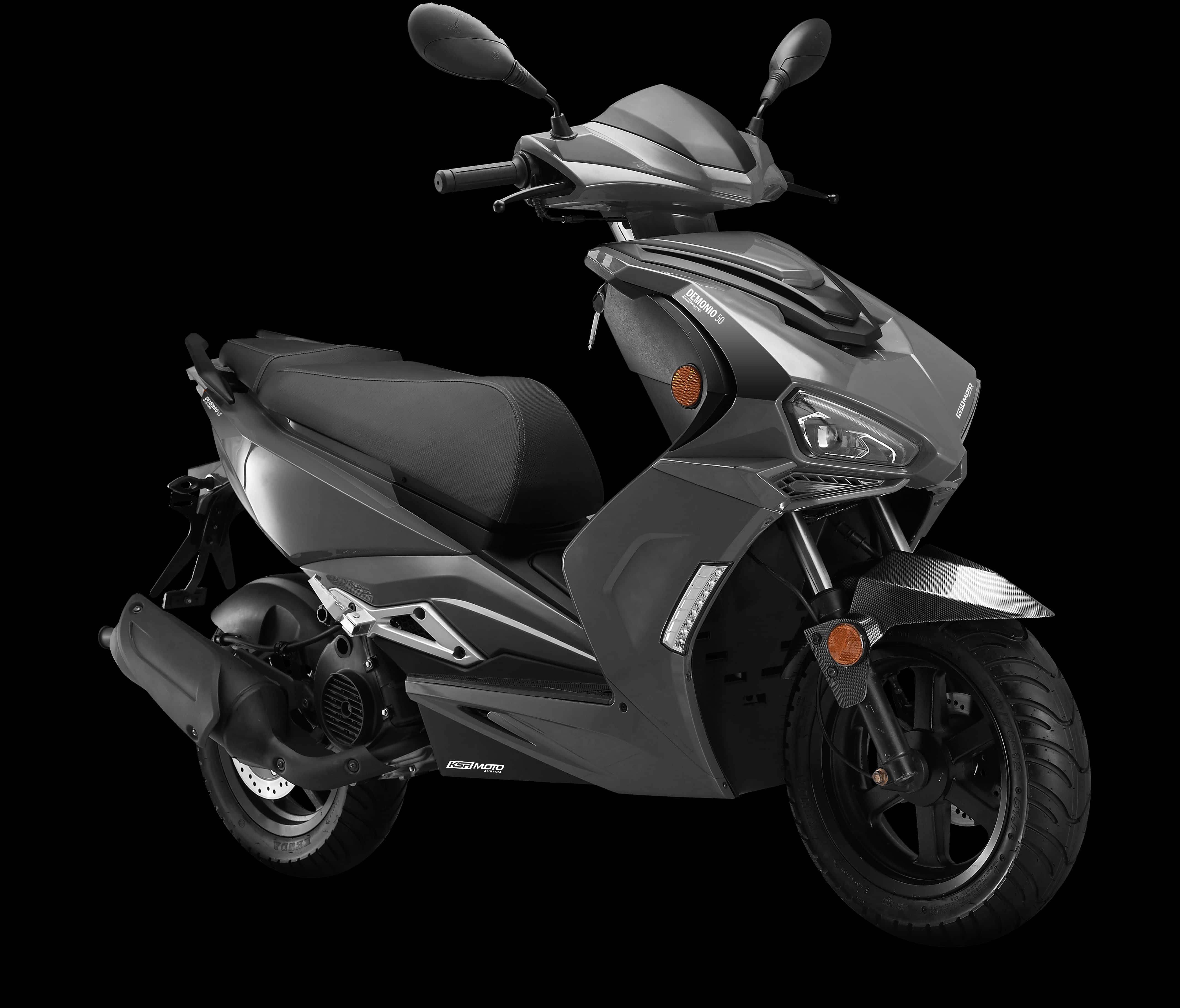 Modern Black Scooter Isolated