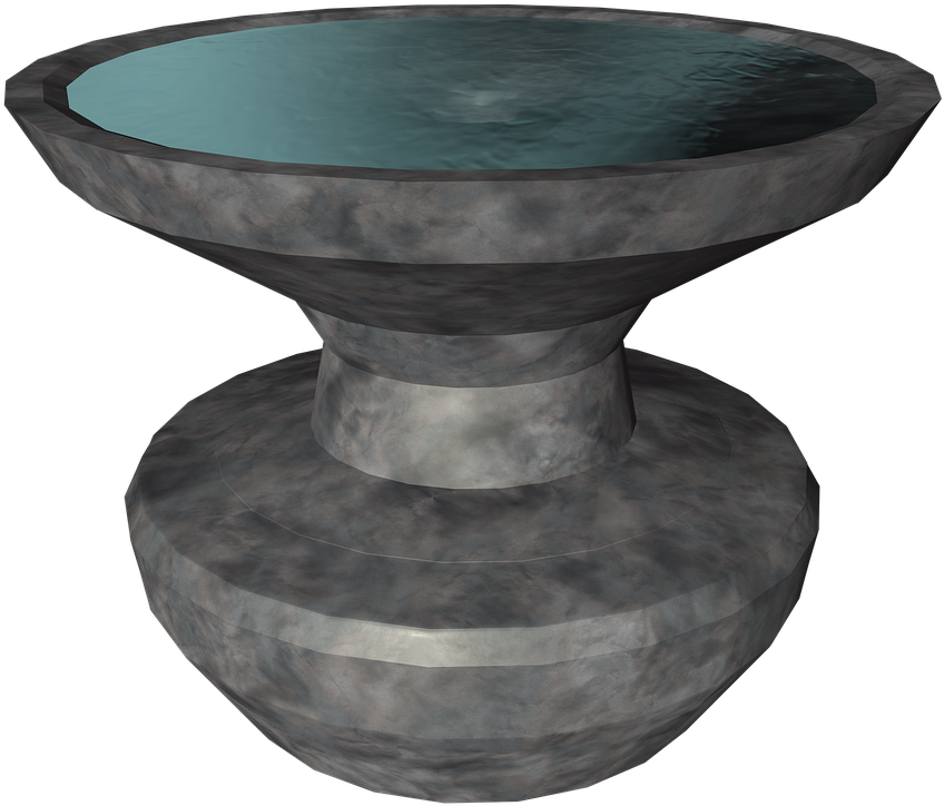 Modern Black Stone Fountain3 D Model