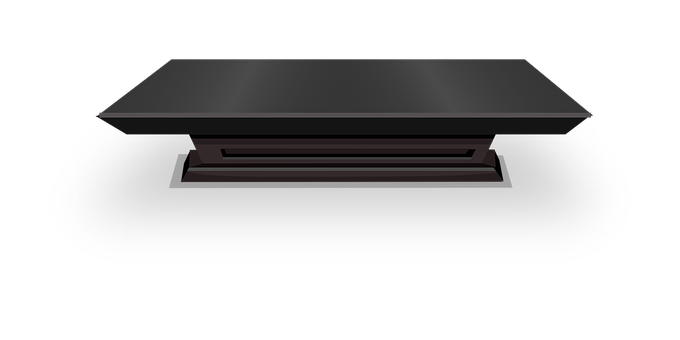 Modern Black Table Design PNG with transparent background