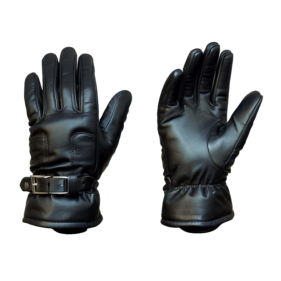 Modern Black Touchscreen Gloves Png 43