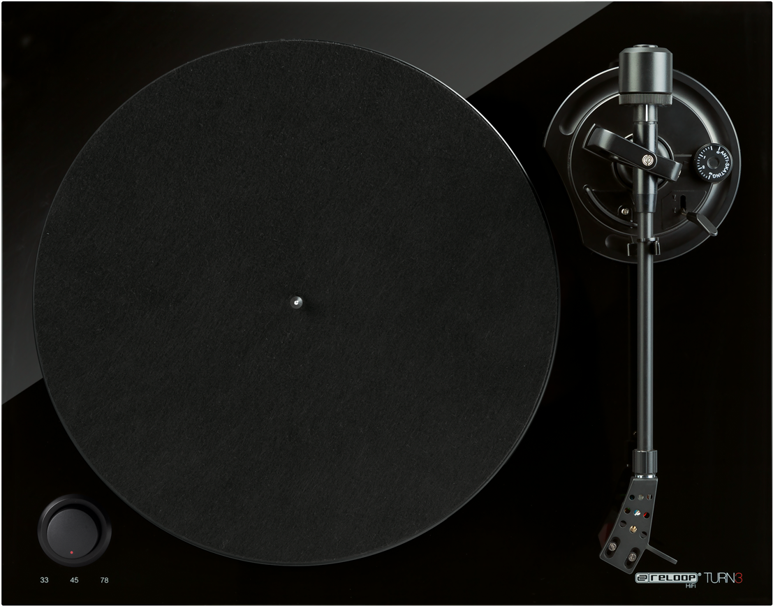 Modern Black Turntable Top View