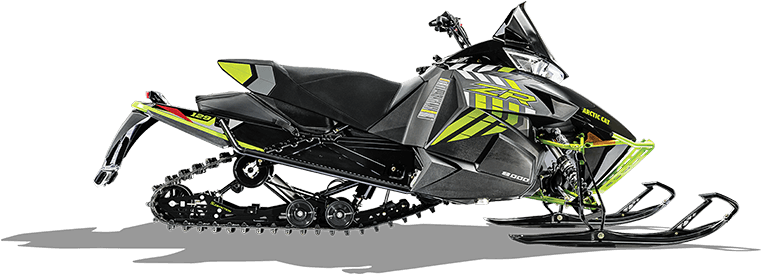 Modern Black Yellow Snowmobile