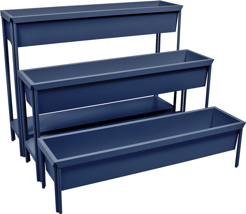 Modern Blue Bookshelf Design