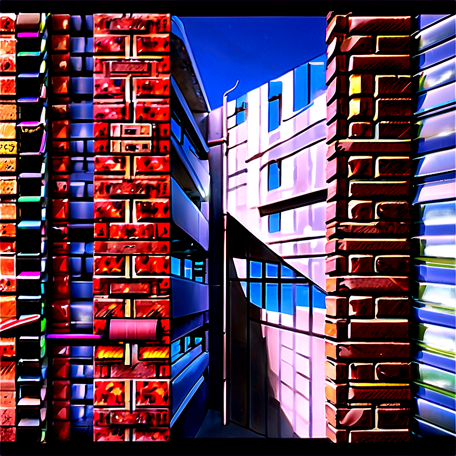 Modern Brick Facade PNG nal PNG with transparent background