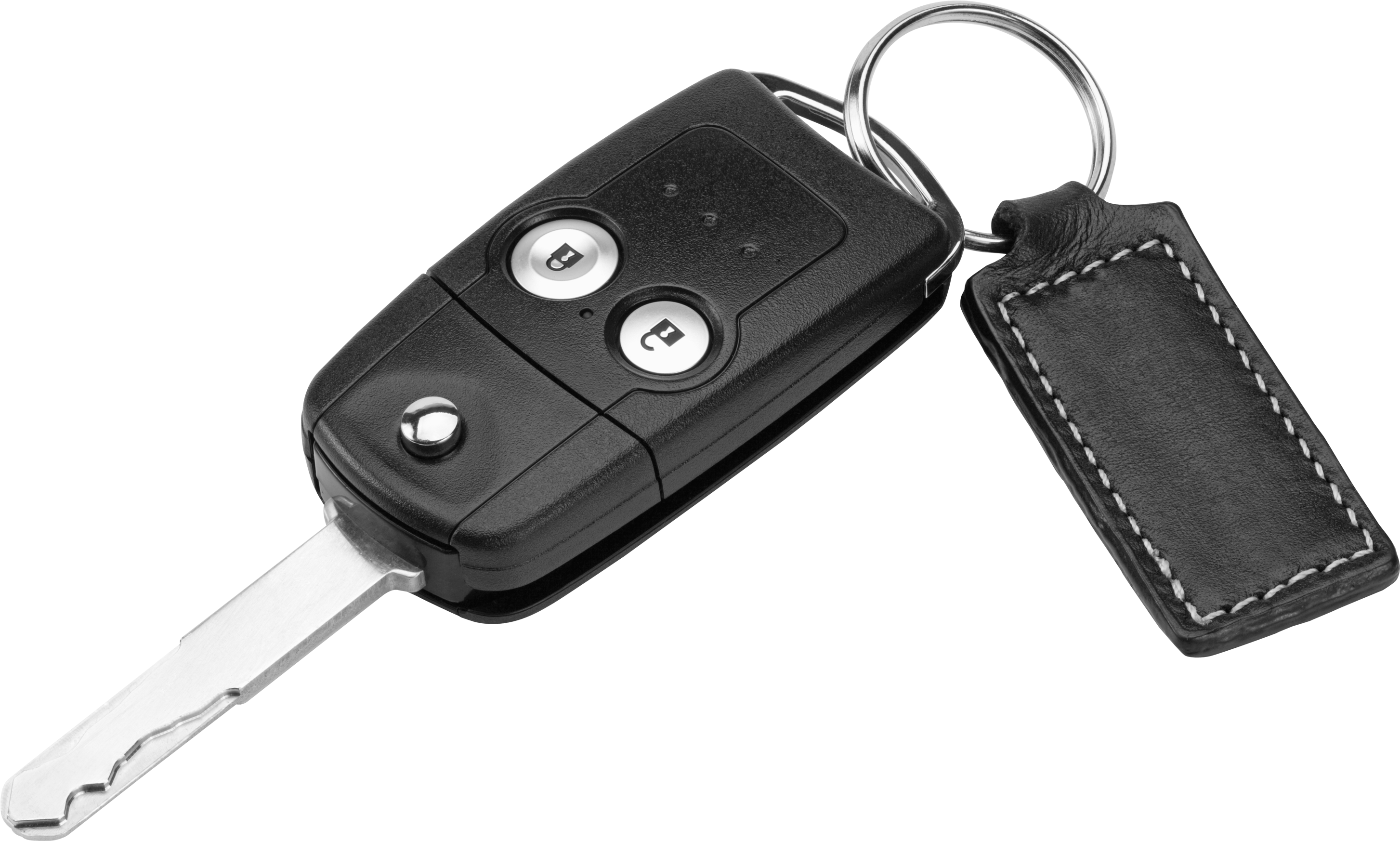 Modern Car Key Fobwith Leather Tag