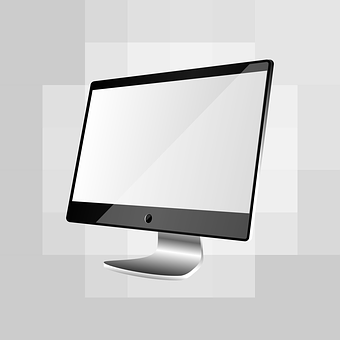 Modern Computer Monitor Vector PNG with transparent background