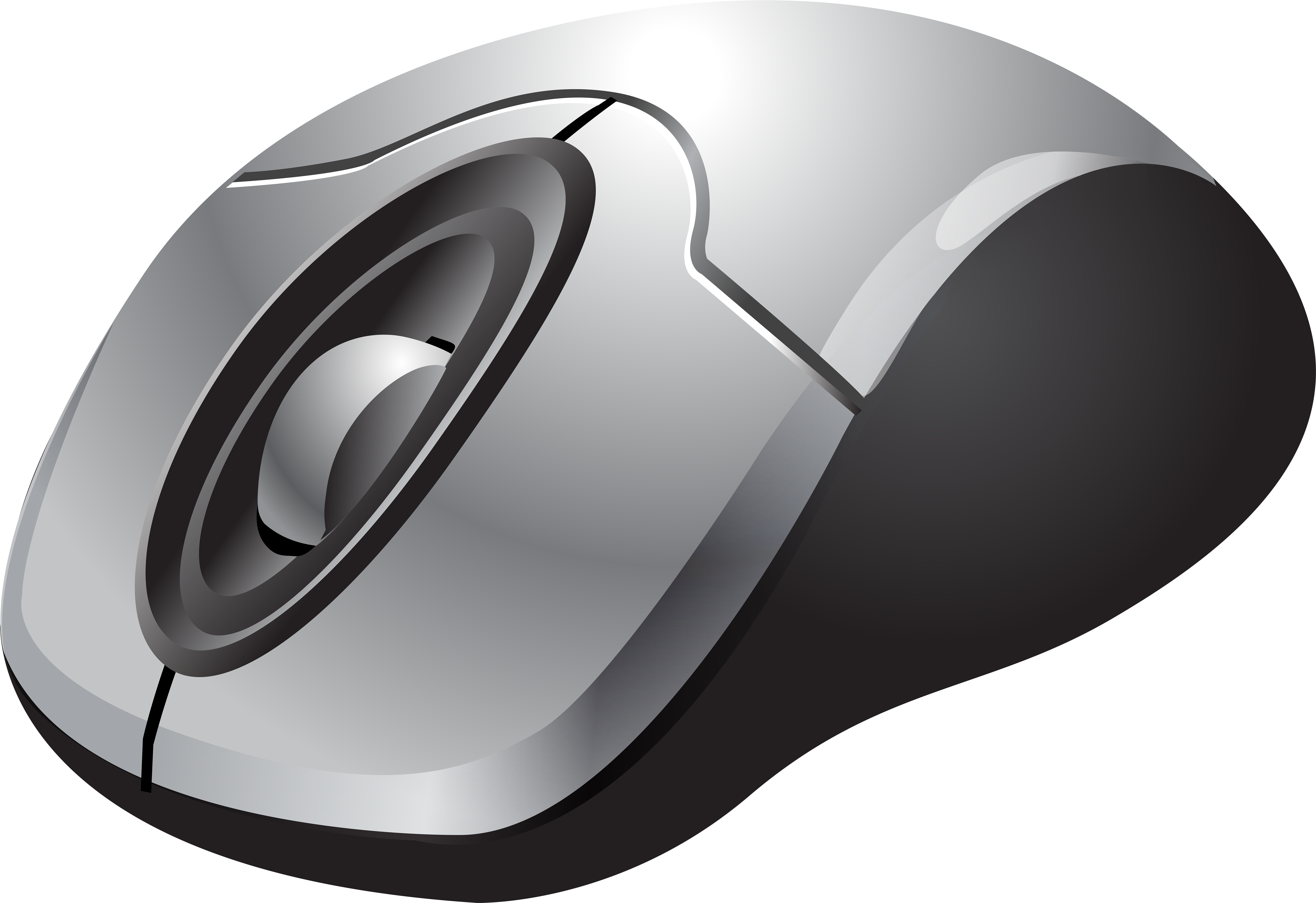 Modern Computer Mouse Design PNG with transparent background