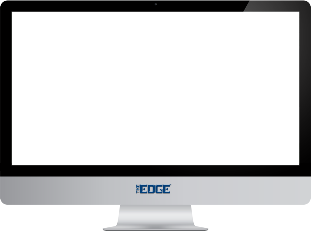 Modern Desktop Monitor Blank Screen PNG with transparent background