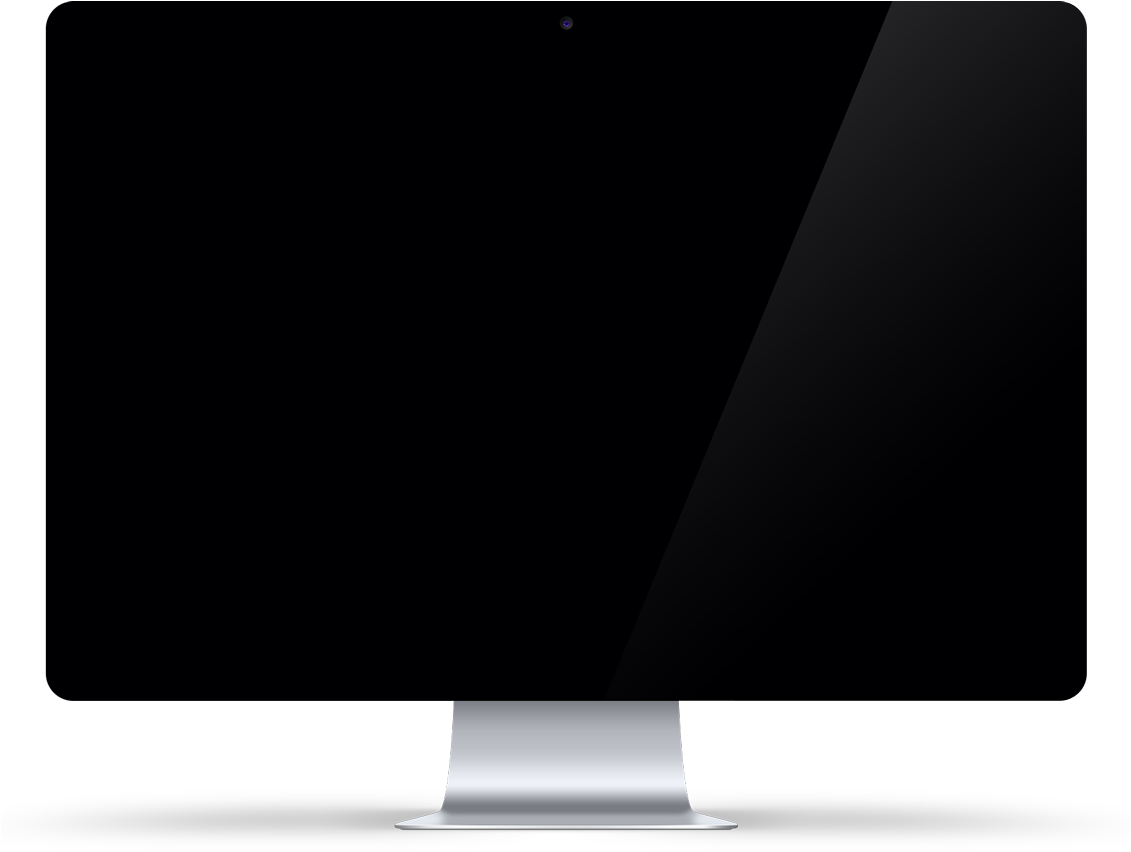 Modern Desktop Monitor Display PNG with transparent background