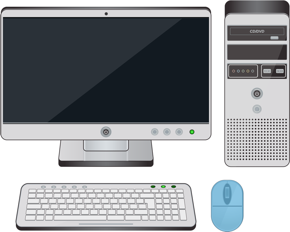 Modern Desktop Setup PNG with transparent background