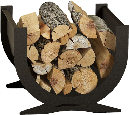 Modern Firewood Storage Design PNG with transparent background