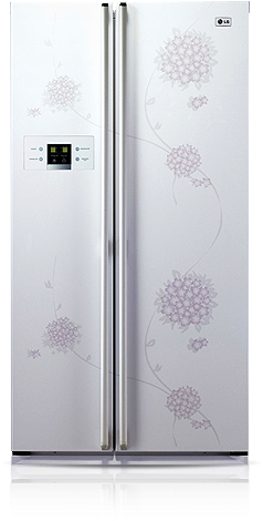 Modern Floral Design Refrigerator