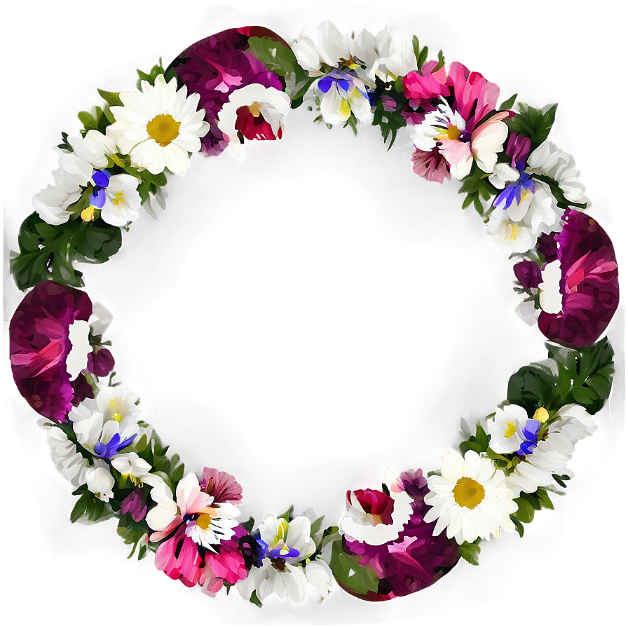 Modern Flower Circle Png Bwk62