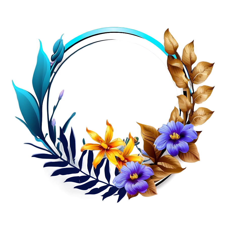 Modern Flower Circle Png Byk