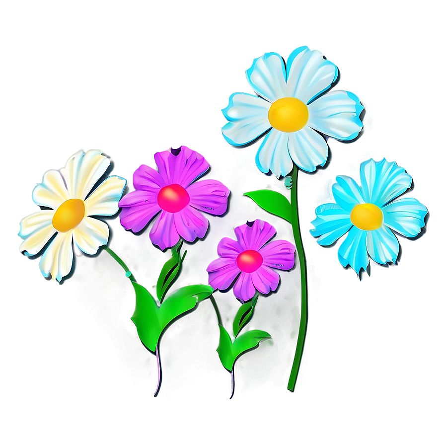 Modern Flower Outline Design Png Amg