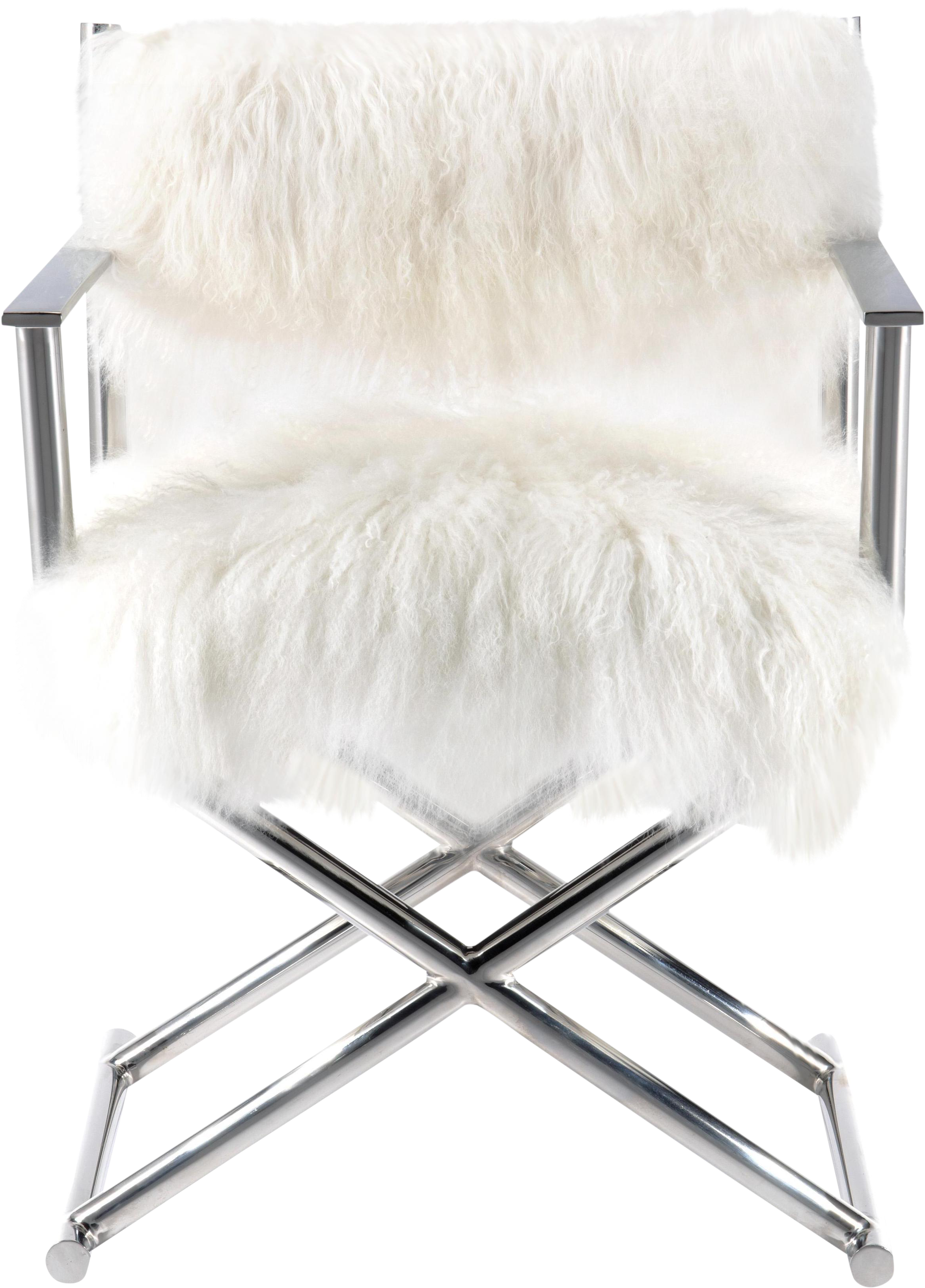 Modern Fluffy White Fur Chair