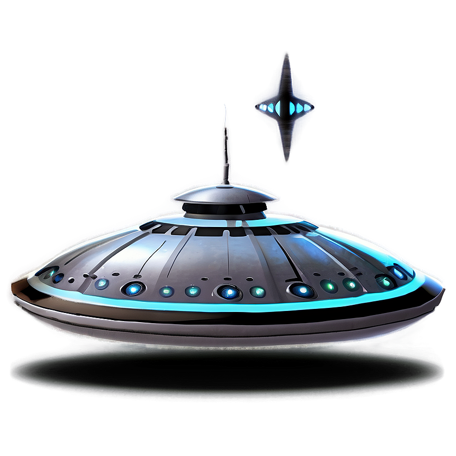 Modern Flying Saucer Artwork PNG vyr20 PNG image with a transparent background, free high-resolution download