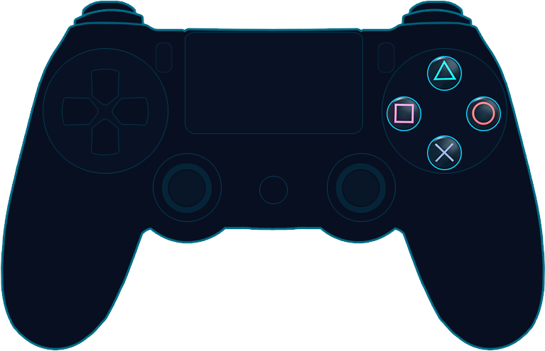 Modern Game Controller Silhouette