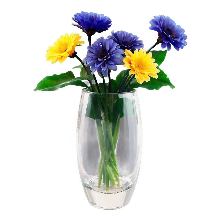 Modern Glass Flower Vase Png 06122024