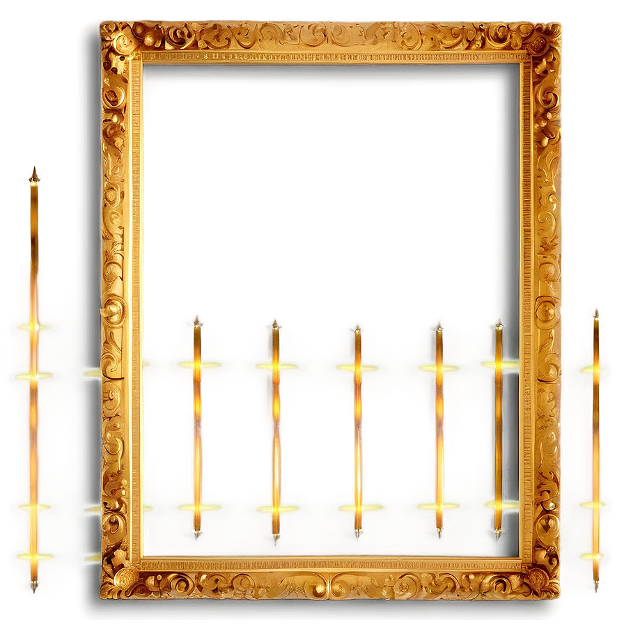 Modern Gold Frame Png Onb