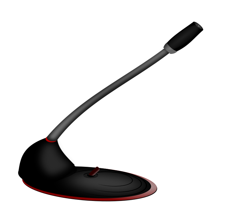 Modern Gooseneck Microphone PNG with transparent background
