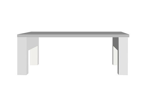 Modern Gray Office Table PNG with transparent background