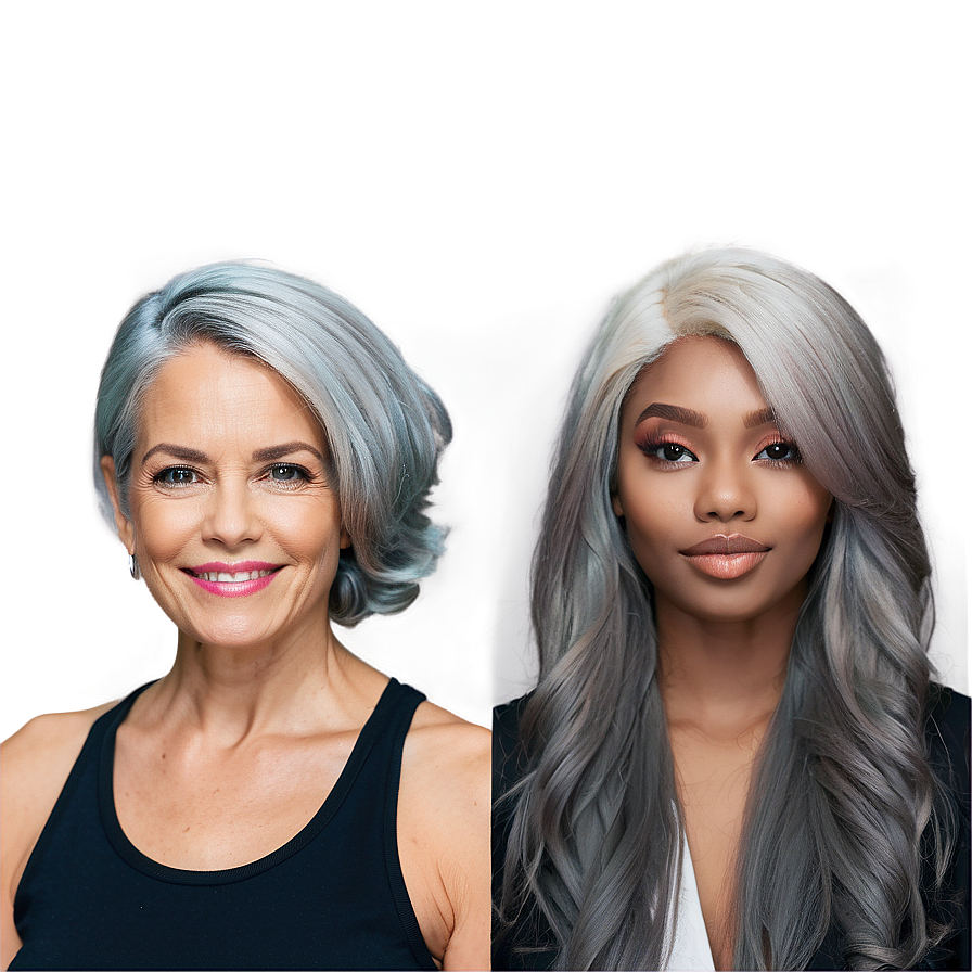 Modern Grey Hair Trends Png Rrd