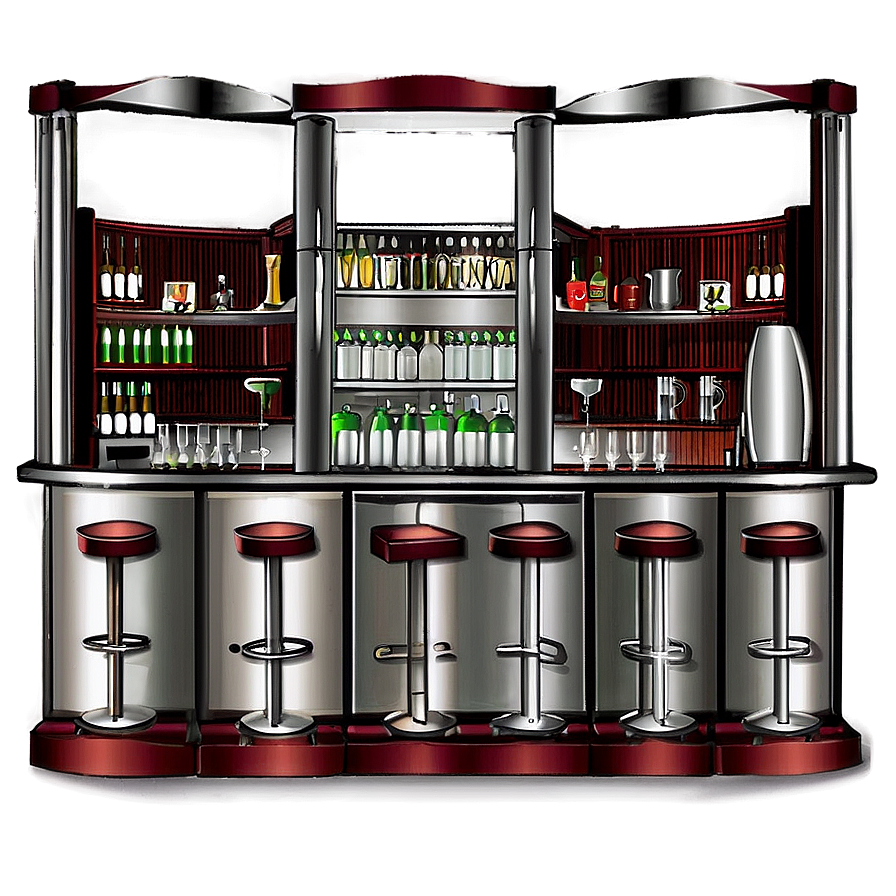Modern Home Bar Setup PNG 86 PNG with transparent background