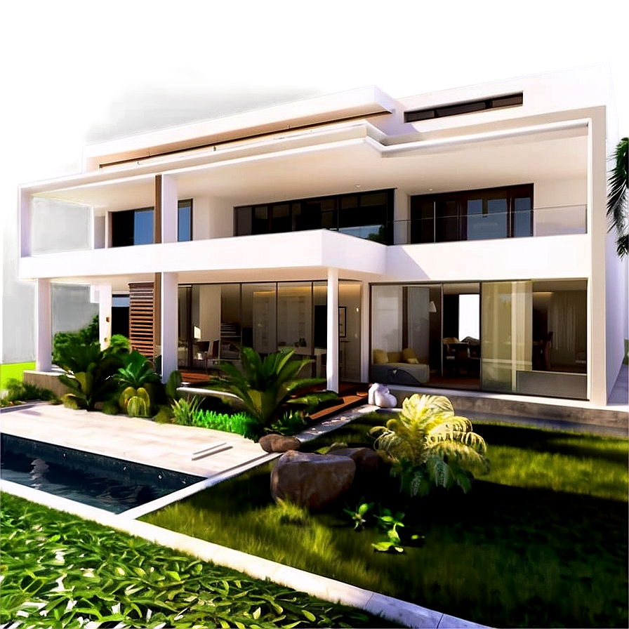 Modern House Natural Light Maximization Png Fry67