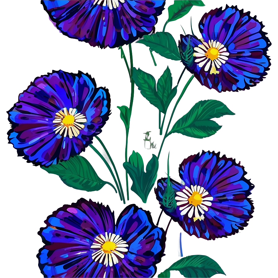 Modern Indie Flower Print Png Tfl