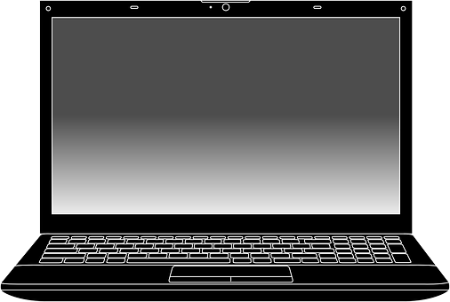 Modern Laptop Vector Illustration PNG with transparent background
