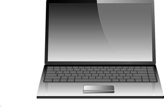 Modern Laptop Vector Illustration PNG with transparent background