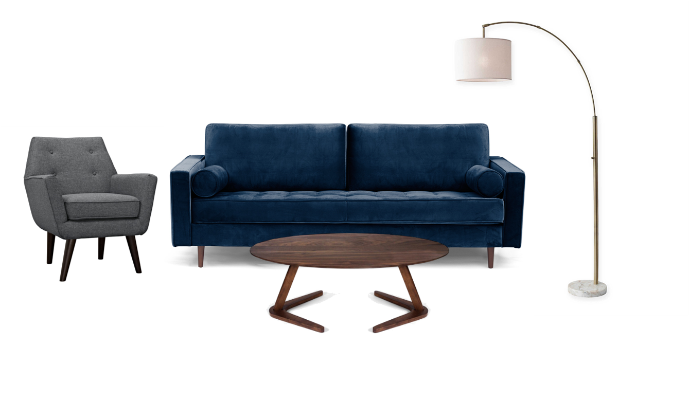 Veda Living Room Package - Studio Couch, HD Png Download PNG with transparent background