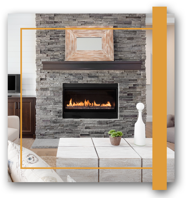 Welcome To Dunrite Chimney - Living Room With Gas Fireplace, HD Png Download PNG with transparent background