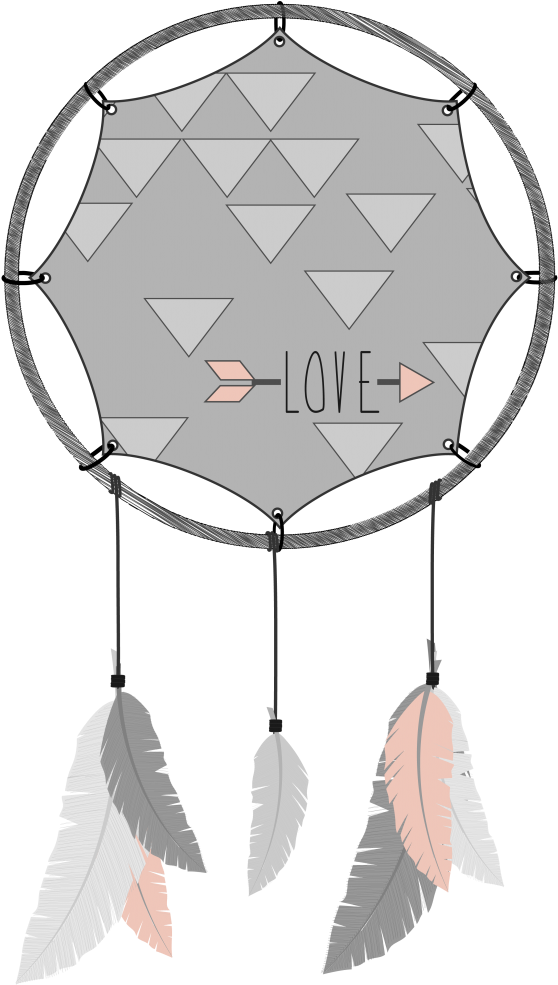 Modern Love Themed Dreamcatcher