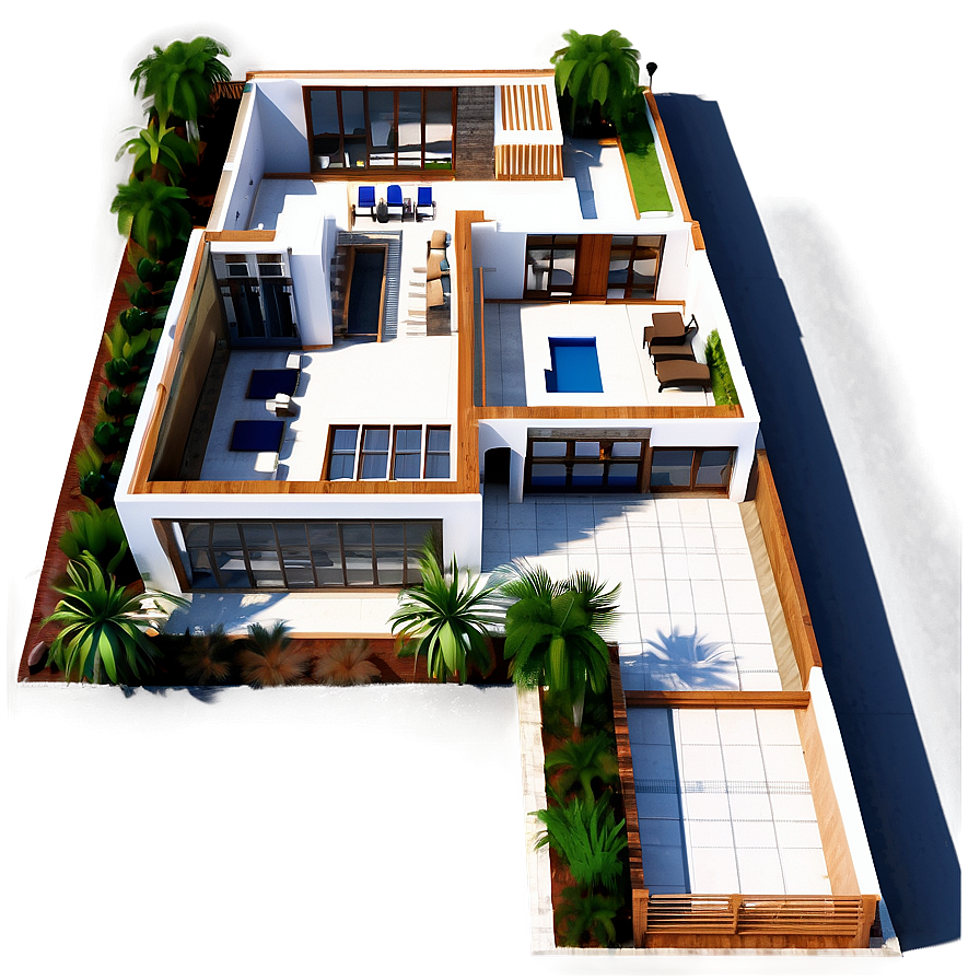 Modern Mansion Layout PNG 25 PNG with transparent background