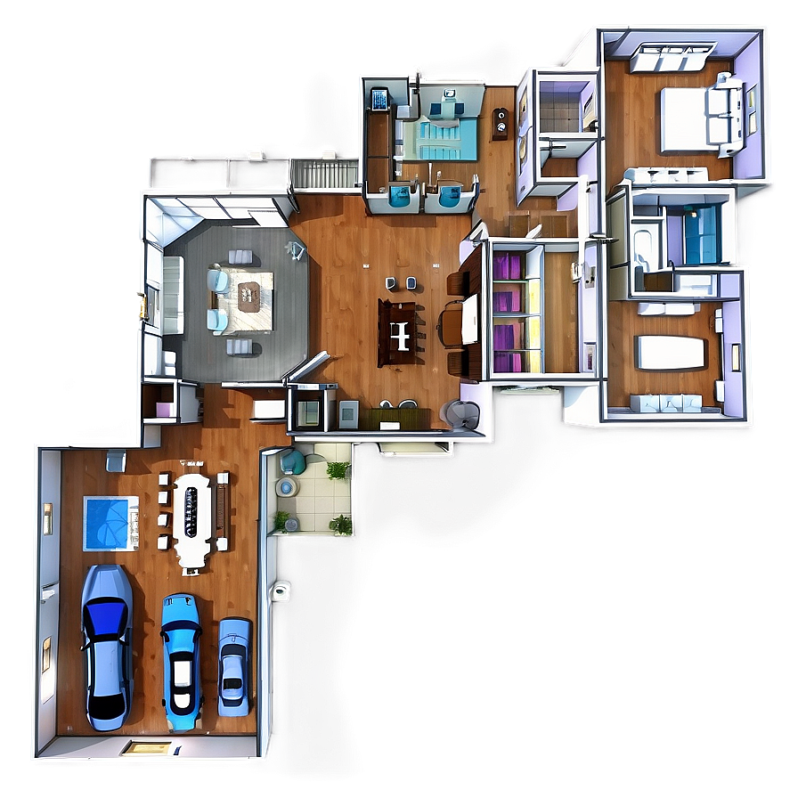 Modern Mansion Layout PNG 25 PNG with transparent background