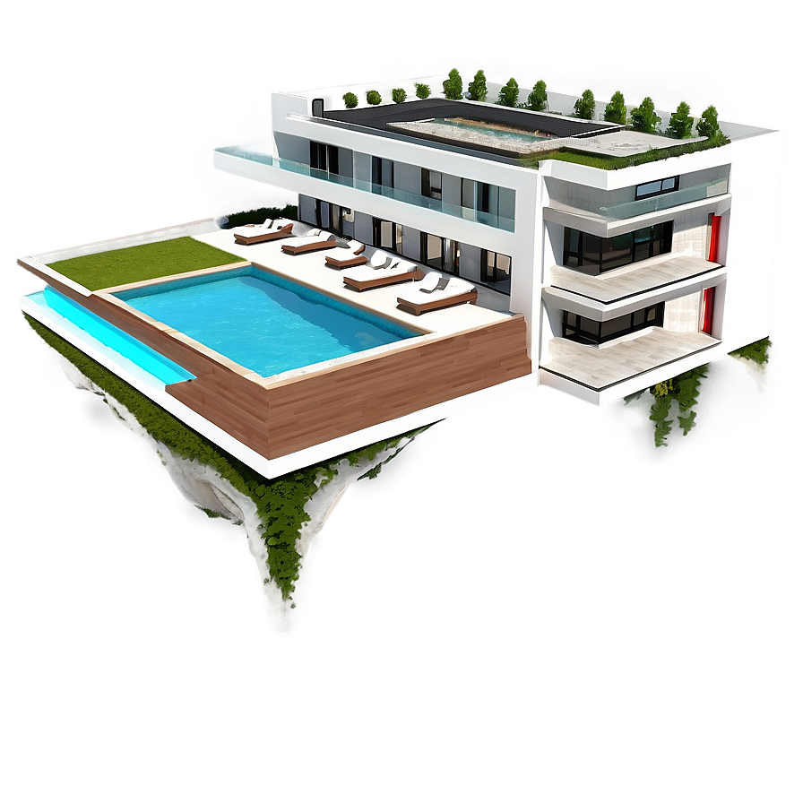 Modern Mansion Layout PNG 31 PNG with transparent background