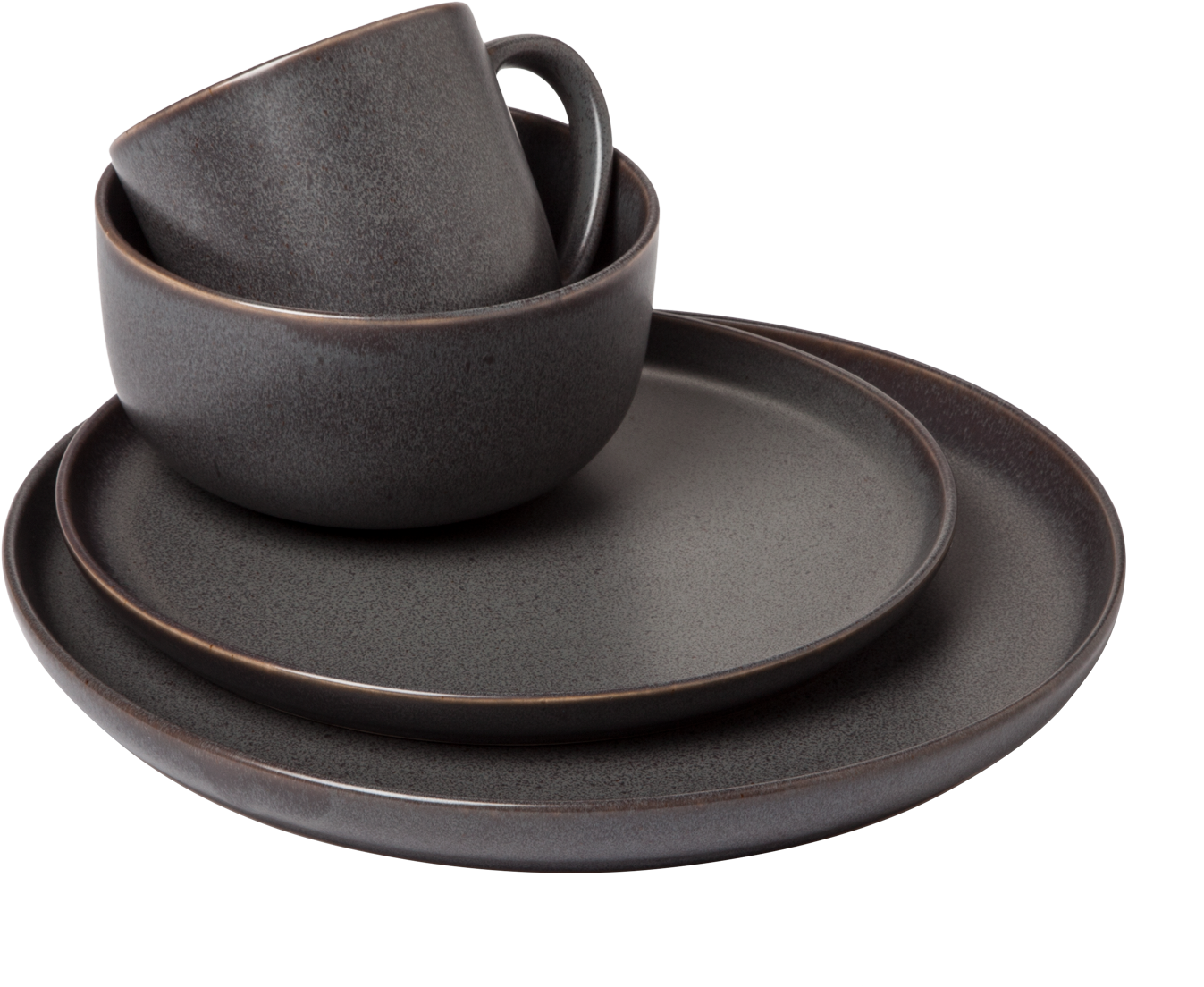 Modern Matte Black Dinnerware Set